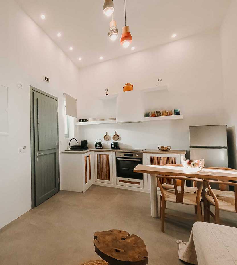 The interior of Villa Aelia in Folegandros