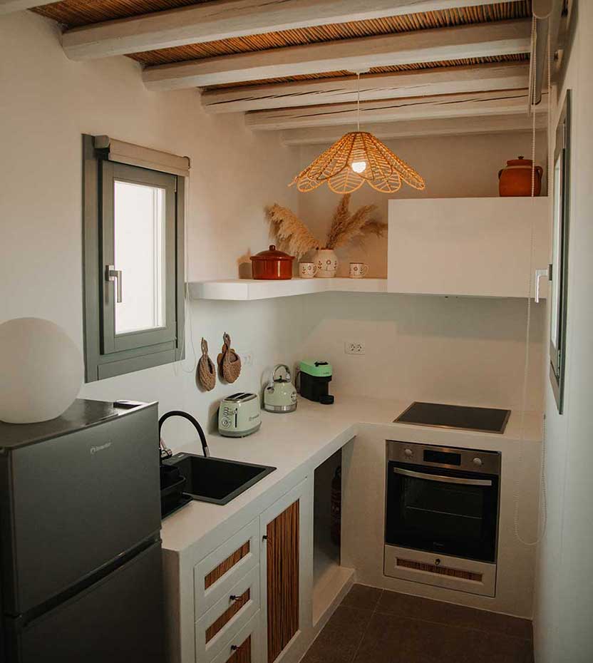 The kitchen of villa Afrodite