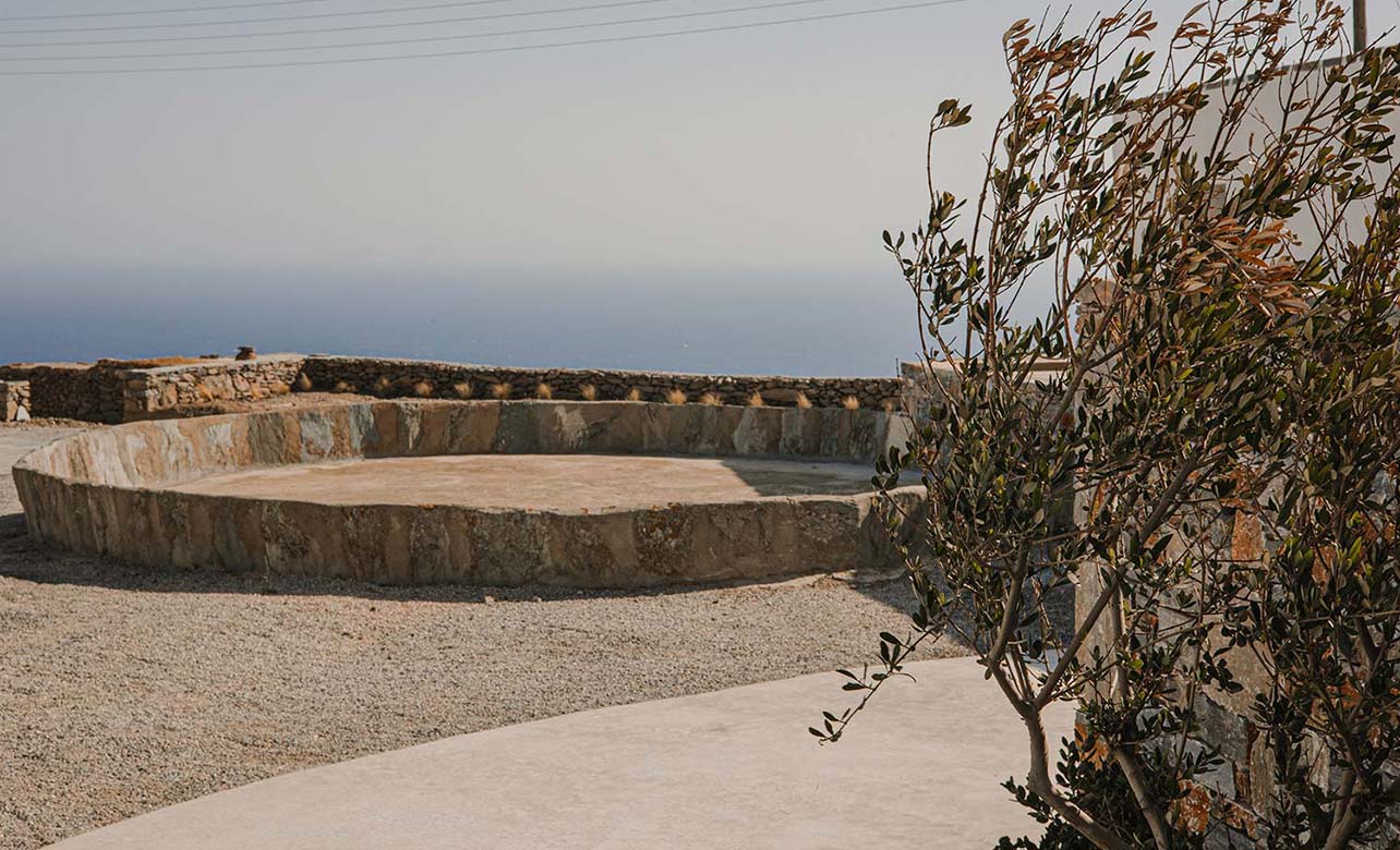 Traditional threshing floor in the area of Venue Villas