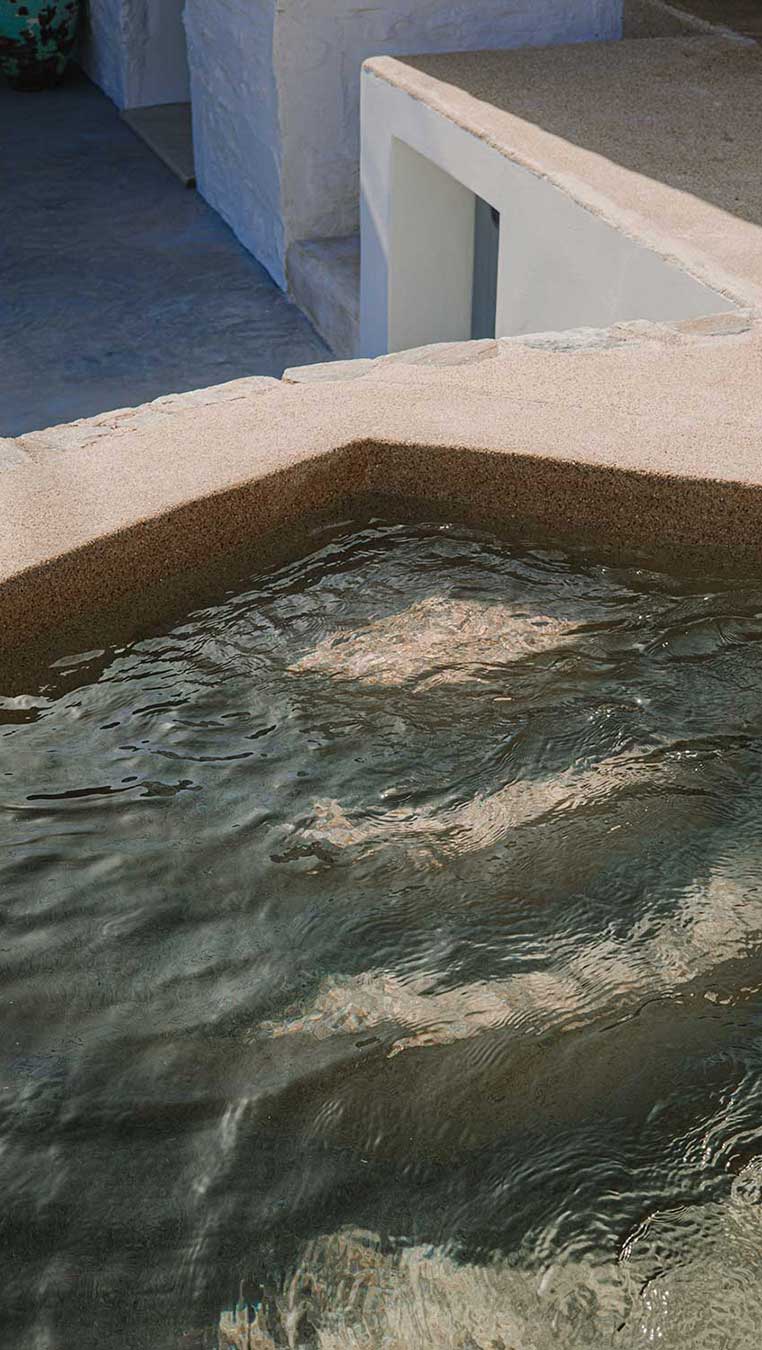 The hot tub area